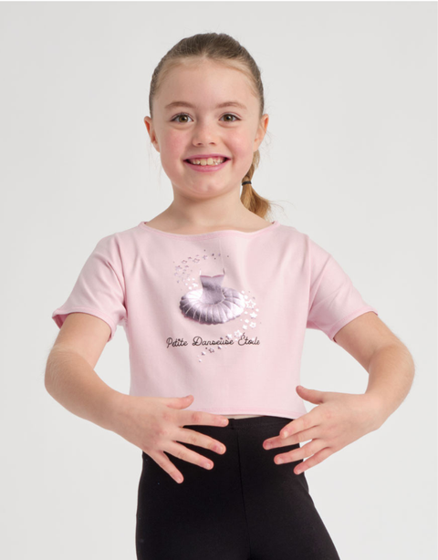 T-shirt corta per bimbe- Agile jr.star- Temps Danse